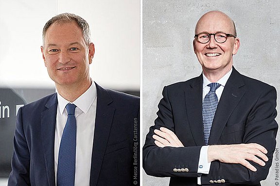  Mario Tobias, CEO der Messe Berlin GmbH und Klaus D. Kremers, Geschäftsführender Gesellschafter der Paradies GmbH 