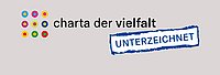 Logo der Charta der Vielfalt – Engagement für Diversität in der Arbeitswelt.