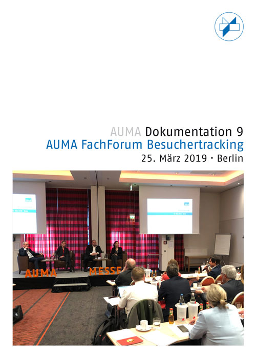 Cover der AUMA-Dokumentation zum FachForum Besuchertracking in Berlin, vom 25. März 2019.