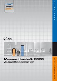 Cover des Berichts AUMA Messewirtschaft 2020 – Zukunftsszenarien für die Messebranche.