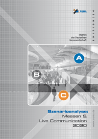 Cover der Szenarioanalyse von AUMA über Messen und Live-Communication im Jahr 2020.