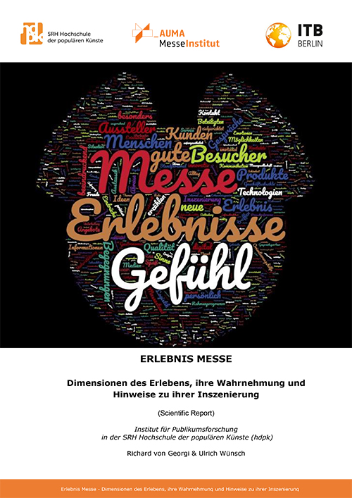 Cover des Scientific Reports ‚Erlebnis Messe‘, eine Studie zu den Dimensionen des Erlebens und der Wahrnehmung von Messen.